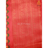 Kanchi Border Soft Silk Saree with Kalamkari and Patola Prints