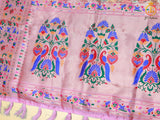 Soft Silk Kalamkari Pattu Saree, Paithani border, Ready to wear blouse,