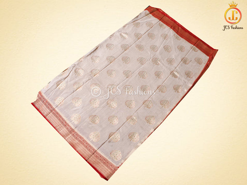 Allover Motifs Patterned Premium Benarasi Pattu Saree With Blouse