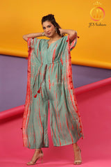 Women's Kaftan Jumpsuit with Shibori Design