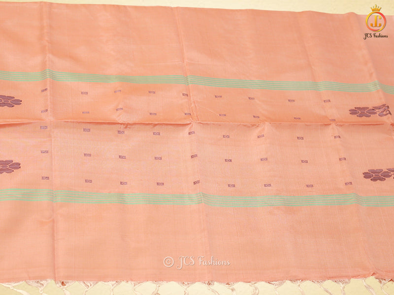 Indian Traditional VAALAI Pattu/Banana Pith Saree With Contrast Pallu