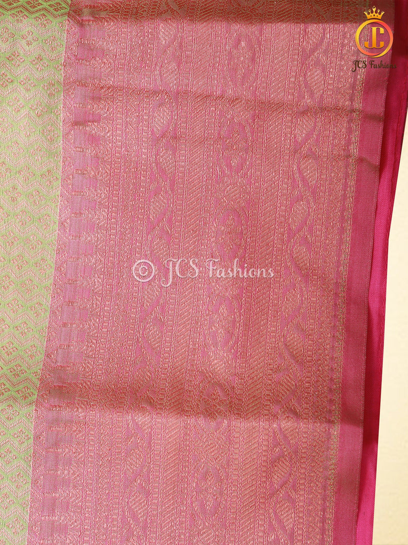 Indian Soft Silk Fabric Butta Design Saree With A Blouse