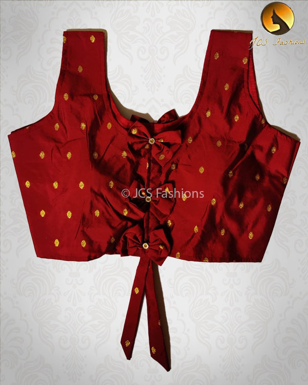 Beautiful, Fully stitched blouse with Zari Butti Work. Ready made.