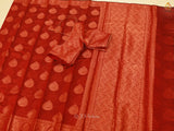 Graceful Soft Silk Cotton Saree With Brocade Blouse