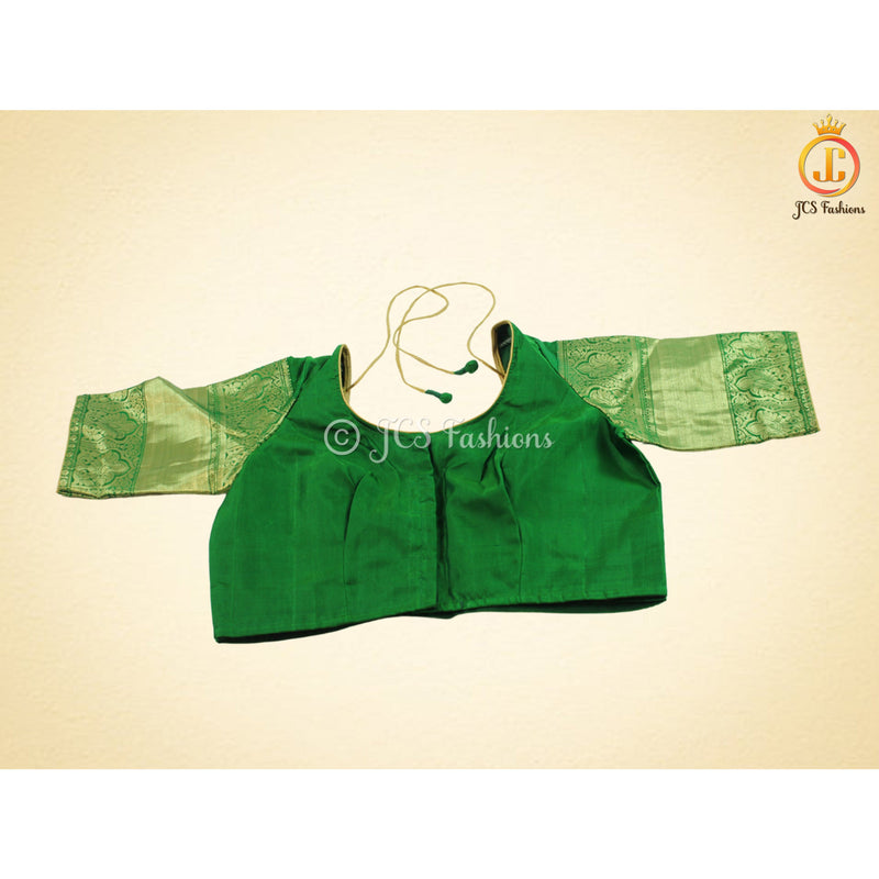 Pure Kanchipuram Handloom Silk Saree With Fully Stitched Blouse
