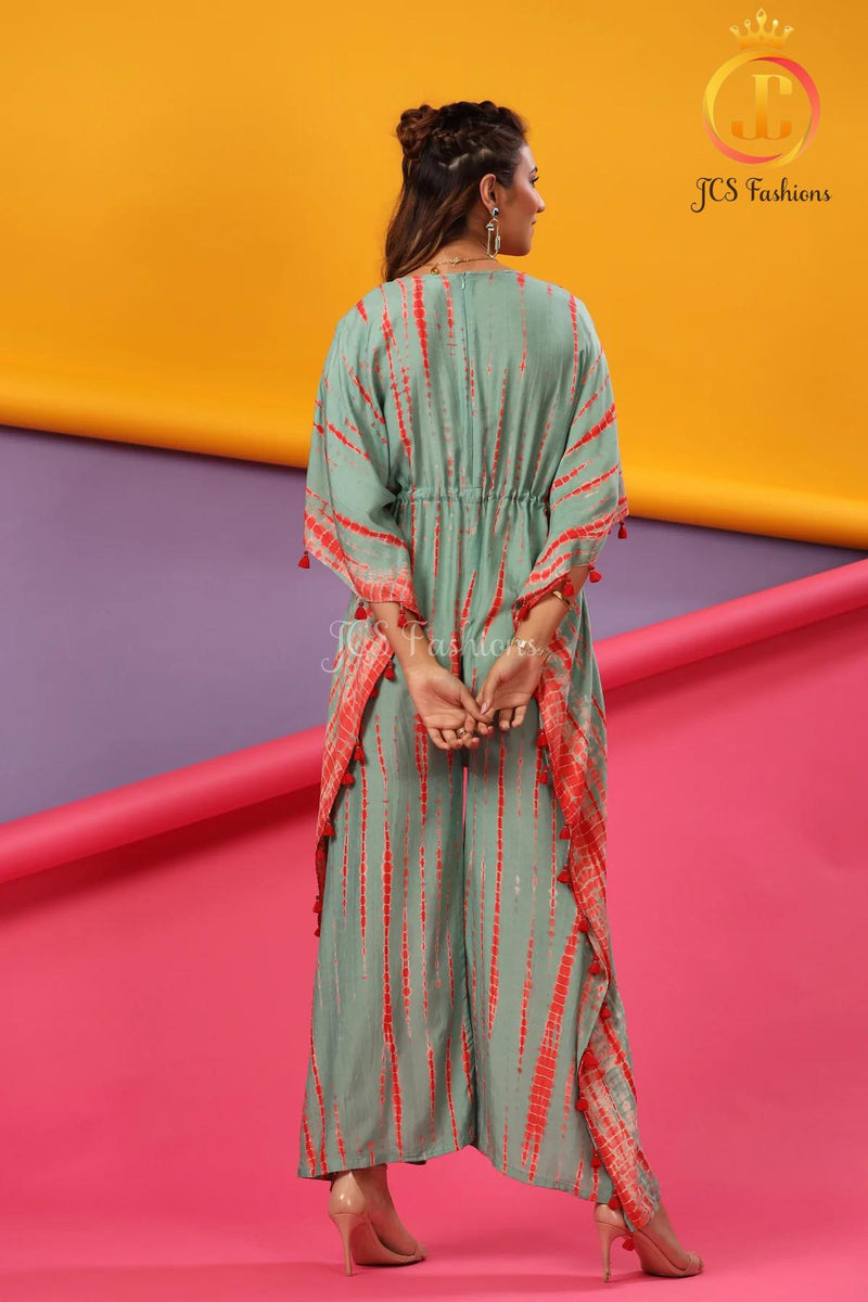 Women's Kaftan Jumpsuit with Shibori Design