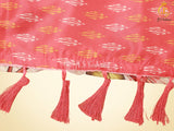 Satin Saree with Pitchwai And Kalamkari Design, Fully stitched blouse