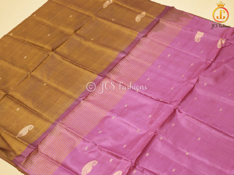 South Indian Elegance Handwoven VAALAI Pattu/Banana Pith Saree