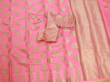 Traditional Soft Silk Cotton Saree With Brocade Blouse