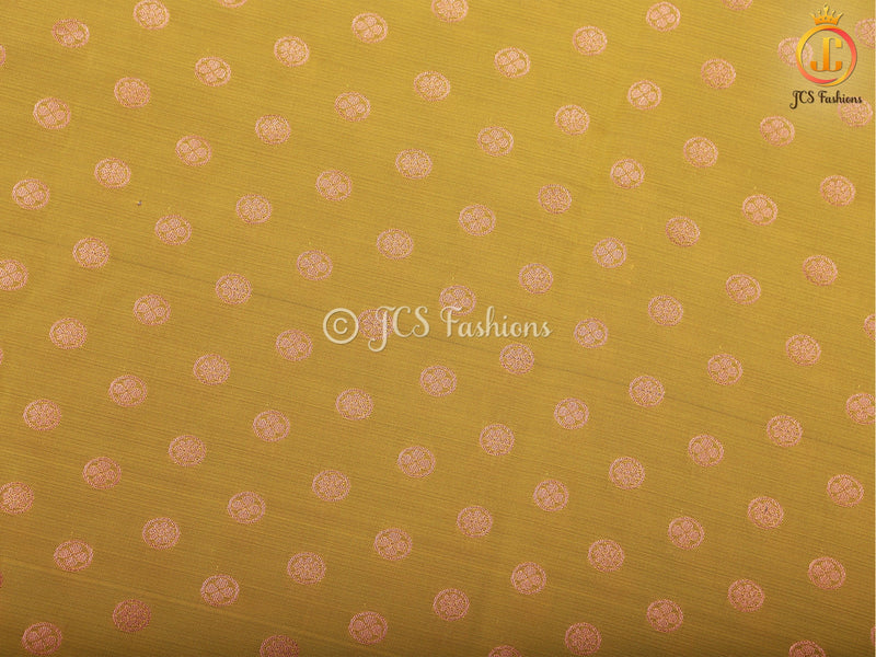 Mustard Yellow Korvai Semi-Silk Saree With Maggam Work Blouse