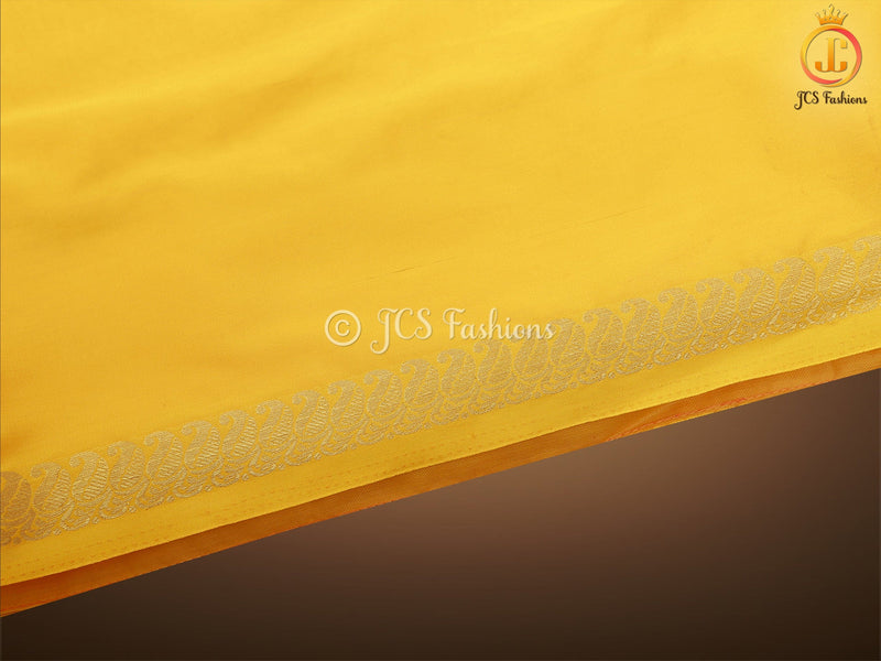 Pure Mysore Silk Saree in Stunning Yellow