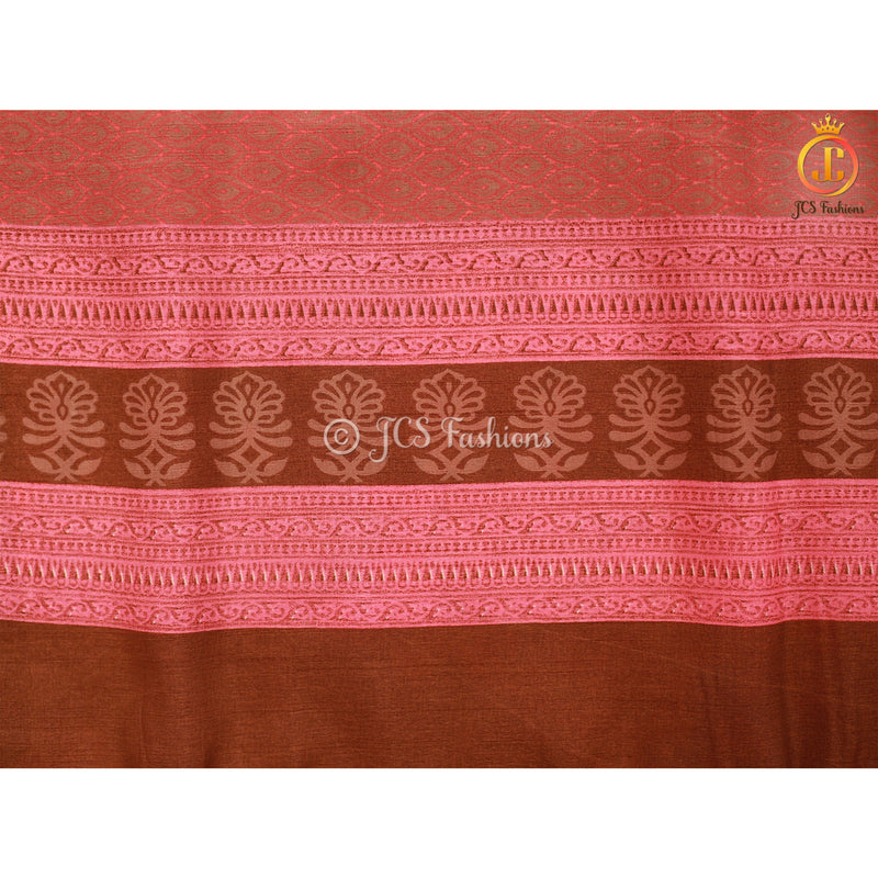 Kanchi Weaving Border Traditional Kalamkari Soft Silk Saree
