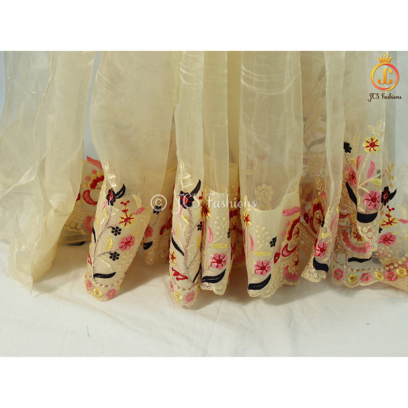 Premium Organza Silk Saree With Fully stitched Satin Bangalori Silk Blouse