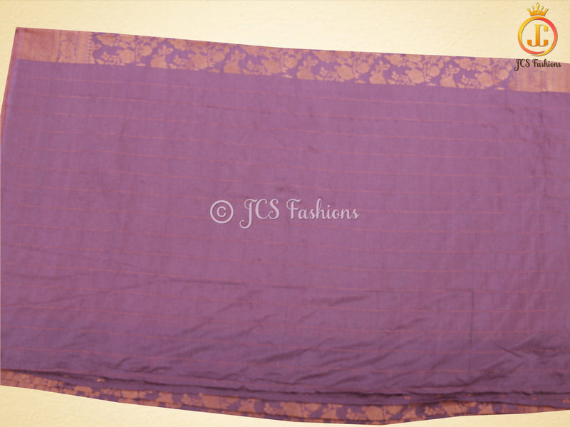 Jaal Zari Weaving Khadi Georgette Saree With Stitched Blouse