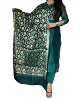 Pure Chanderi Silk Kurta With Banarasi Dupatta And Pant