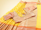 Yellow Color Soft Silk Traditional Saree With Fully stitched Blouse