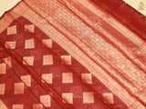 Elegant Soft Silk Cotton Saree With Brocade Blouse