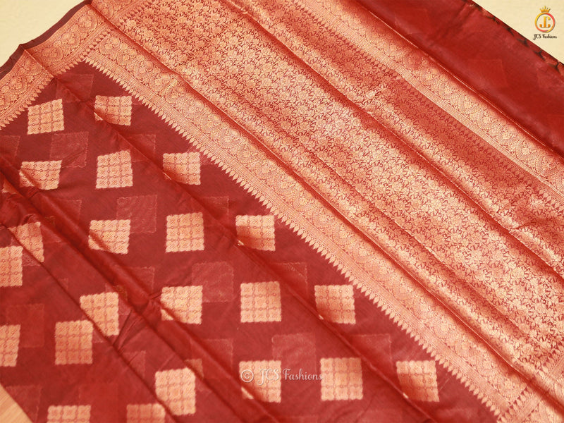 Elegant Soft Silk Cotton Saree With Brocade Blouse