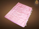 Golden Zari Weaving Peachy pink Soft Silk Saree With Fully stitched Blouse