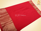 Banarasi Weaving Red Semi Soft Silk Saree With Brocade Blouse