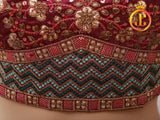 Sabyasachi Style Copper Jari Heavy Embroidery Work Blouse - Size 42