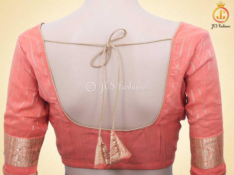 Pure Kaddi Banarasi Georgette Saree With Fully stitchedBlouse