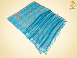 Soft Organza Saree with Allover Multicolor Embroidery Jall Work