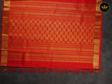 Pure Kanchipuram Saree: Gold and Copper Zari Butties and Fully Stitched Blouse
