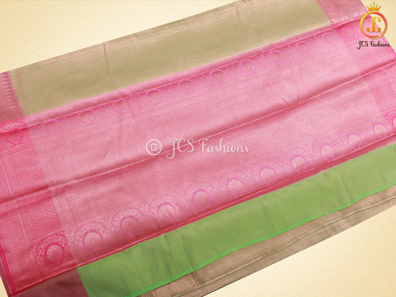 Indian Soft Silk Fabric Butta Design Saree With A Blouse