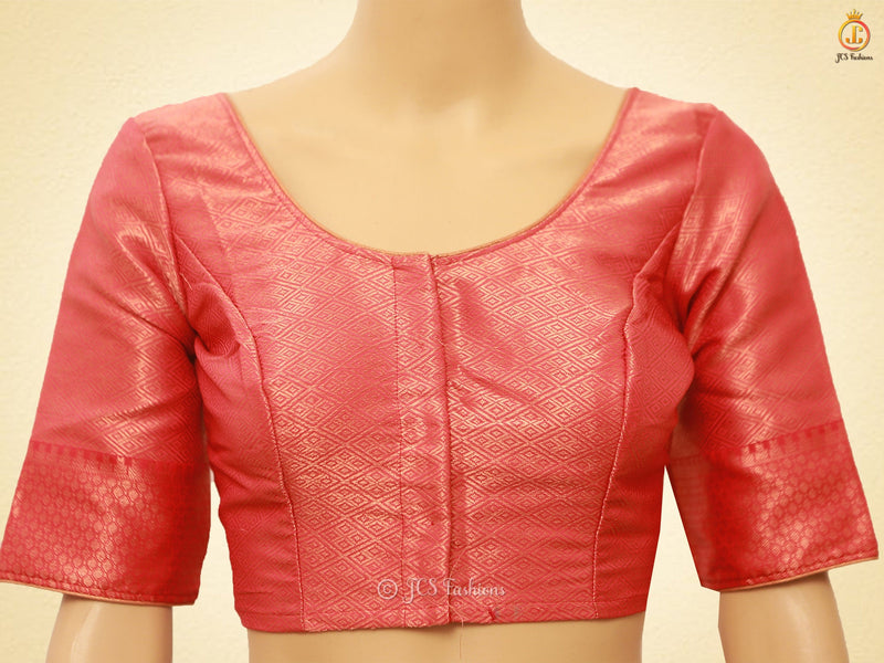 Soft Silk Saree with Copper Zari Weaves And Blouse