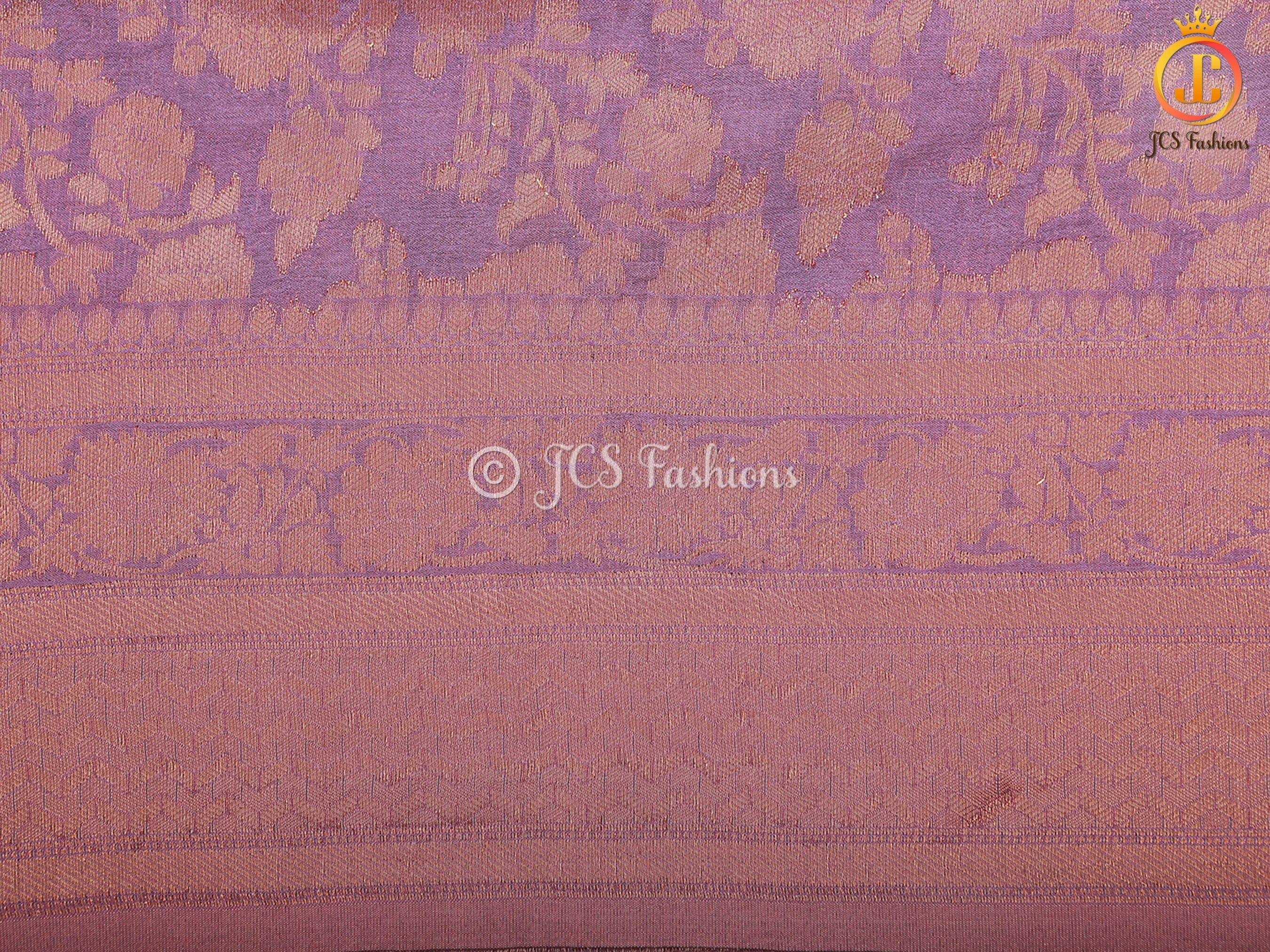 Jaal Zari Weaving Khadi Georgette Saree With Stitched Blouse SAREE JCS Fashions
