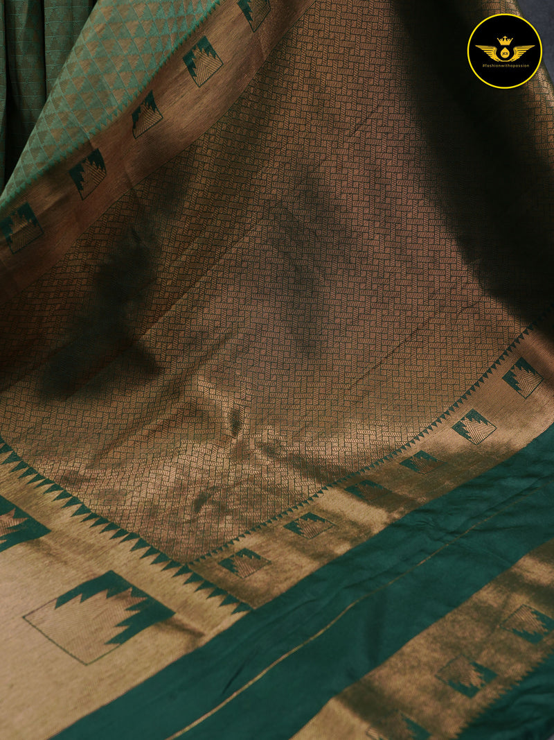 EXCLUSIVE SUPER QUALITY BANARASI SILK SAREE WITH CONTRAST BLOUSE