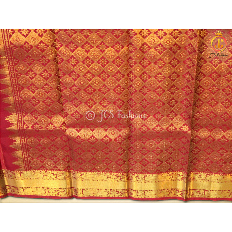 Women Pure Kanchipuram Silk Saree With Rich Pallu