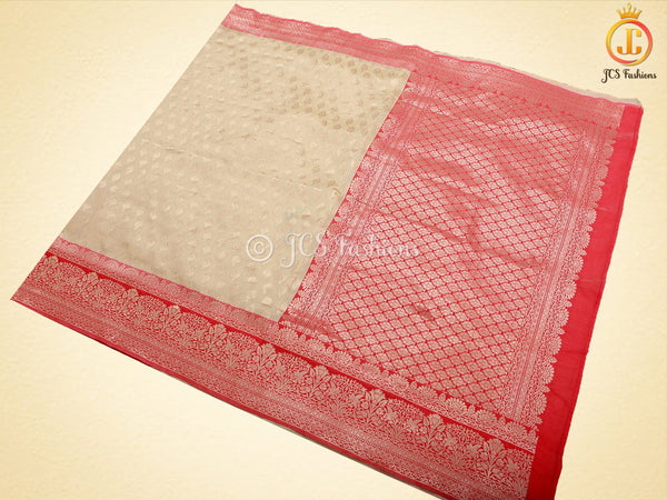 Banarasi Sheer Raw Silk Saree With fully stitched Blouse