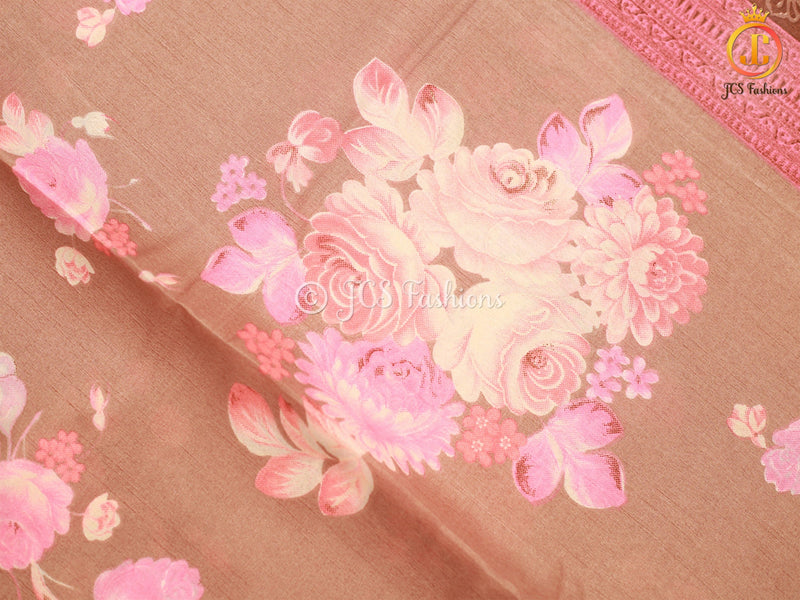 Kanchi Weaving Border Traditional Kalamkari Soft Silk Saree