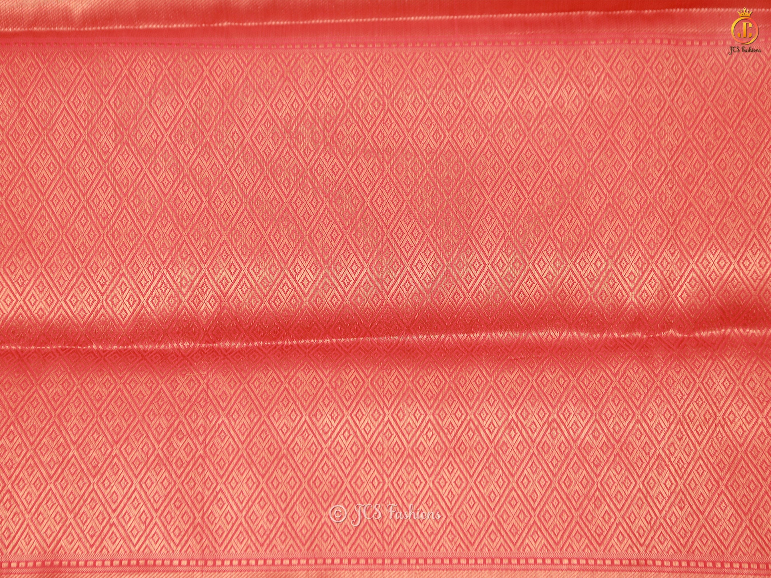 Indian Copper Zari Weaves Soft Silk Saree And Blouse SAREE JCS Fashions