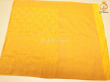 Khadi Georgette Saree With Fully stitched Blouse. Bright Yellow Color