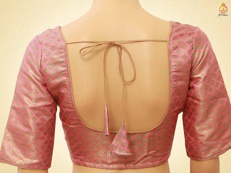 Traditional Soft Silk Cotton Saree With Brocade Blouse