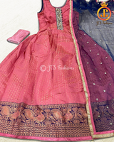Indo-western Long gown with Stunning dupatta and leggings