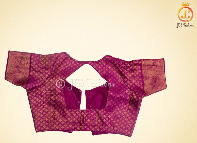 Soft Silk Saree, Wine Color, Silk Weaving, Fully Stitched blouse