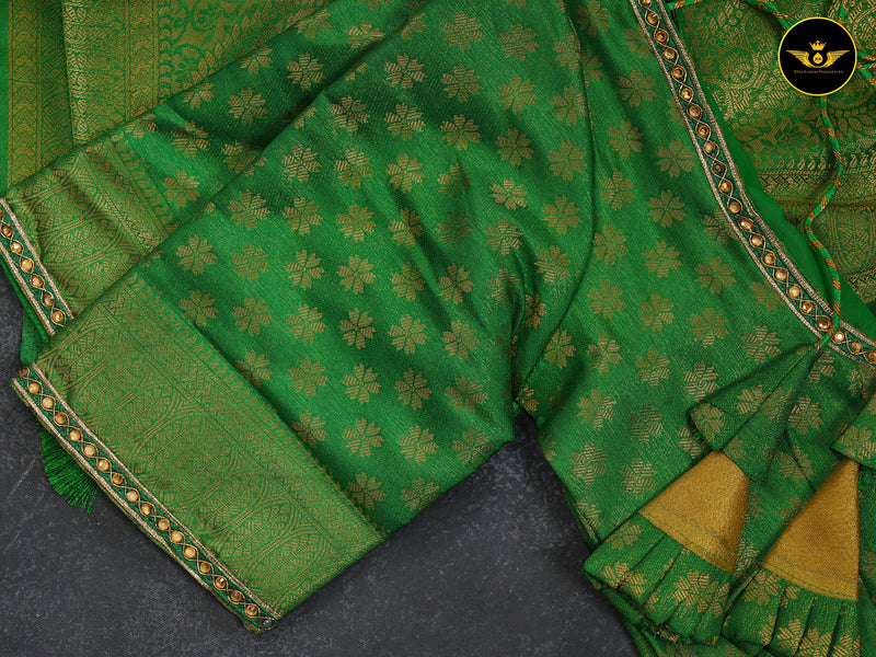 FABULOUS SOFT SILK FABRIC SAREE WITH JARI WEAVING AND CONTRAST BORDER
