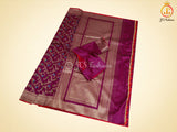 Banarasi Silk saree with Meenakari Work, Handwoven Saree With Fully stitched blouse.