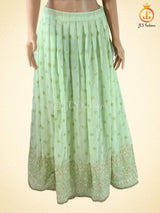 Lightweight Lehenga with embroidery and sequins work in Pastel Green