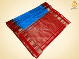 Kanjivaram Paithani Saree, Fully Stitched blouse, Blue and Red.