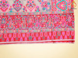 All Over Exquisite Thread Weaving Kani Silk Saree | Beige color fully stitched blouse