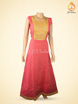 Premium Anarkali Long Gown with Beautiful Dupatta in Pink