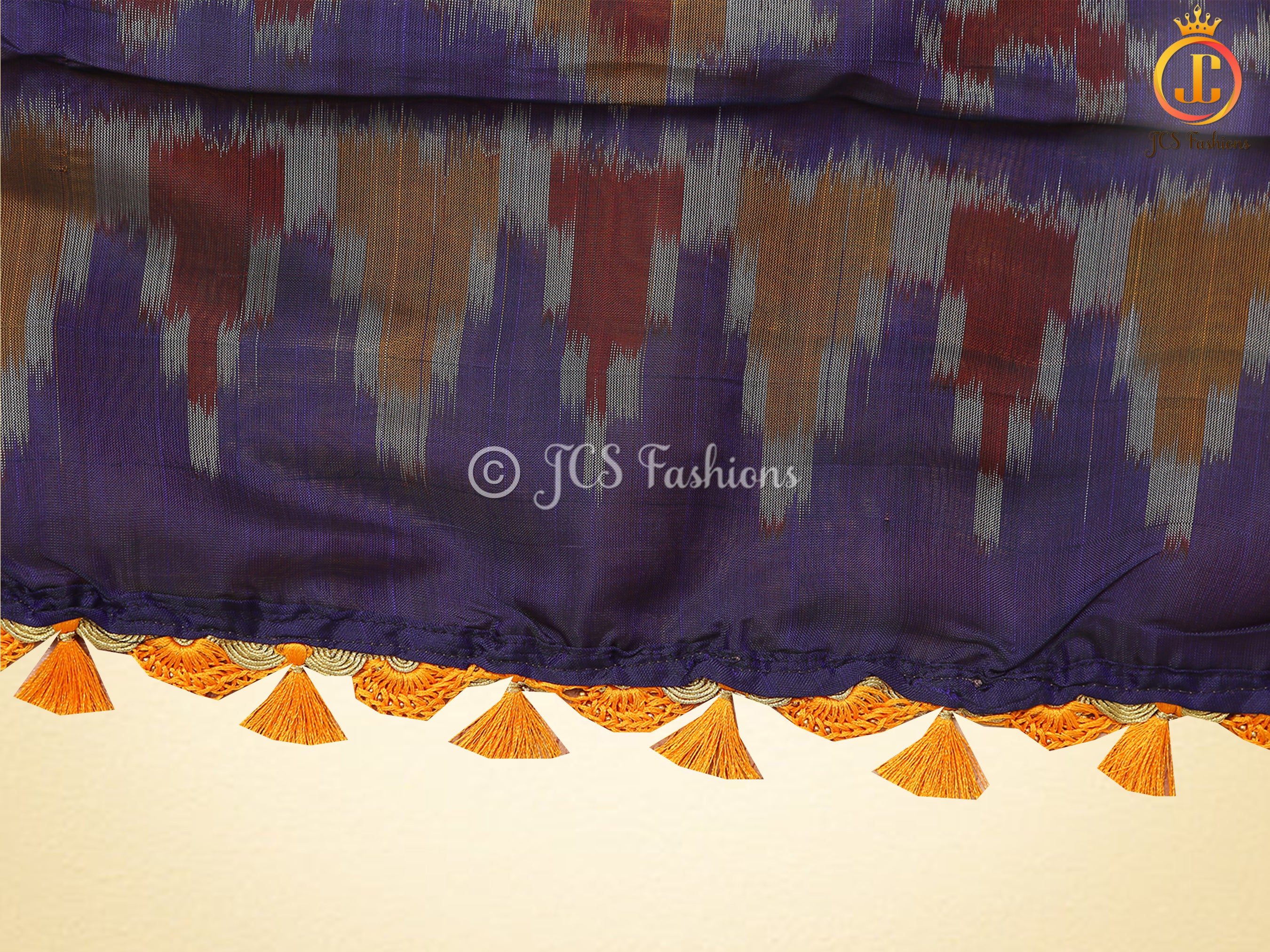 Mustard Yellow Soft Silk Saree With Beautiful Ikkat Designs SAREE JCS Fashions
