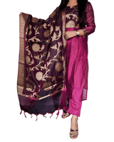 Pure Chanderi Silk Kurta With Banarasi Dupatta And Pant