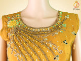 Mirror Work And Crop Top style Silk Lehenga With Net Dupatta
