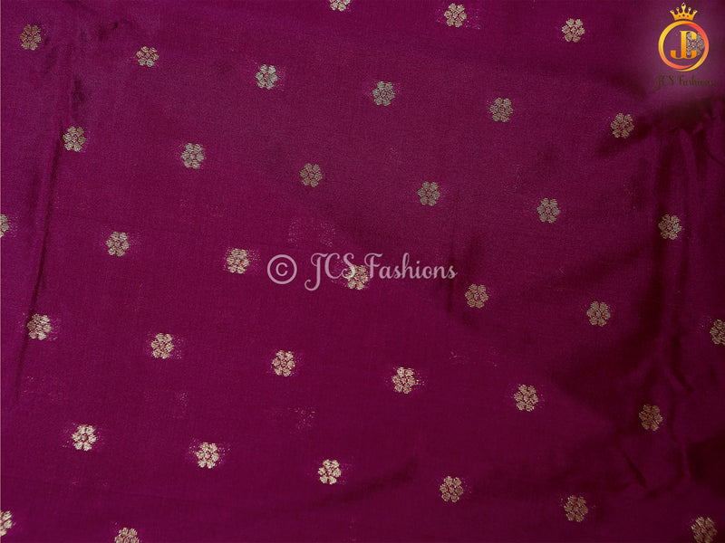 Beautiful Soft Banarasi Silk Saree With A Fully Stitched Blouse